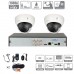 DAHUA Kit 2 caméras dômes à bulle vidéosurveillance 2Mégapixels Vision Nocturne 30m  